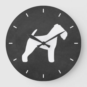 Welsh Terrier Silhouette Large Clock