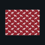 Welsh Terrier Silhouettes Pattern Red and White Fleece Blanket<br><div class="desc">Welsh Terrier Silhouettes Pattern Red and White Fleece Blanket. This Welshie lover’s blanket makes an impressive bedspread or throw blanket for your sofa. Soft and snuggly for curling up on the couch with your canine friend. This fleece blanket is available in three sizes and is a perfect gift for any...</div>