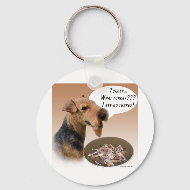 Welsh Terrier Turkey Key Ring (Front)