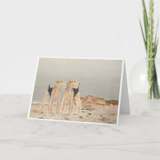 Welsh Terriers at the Seashore Card