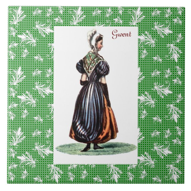Welsh Traditional Costume - Gwent Tile (Front)