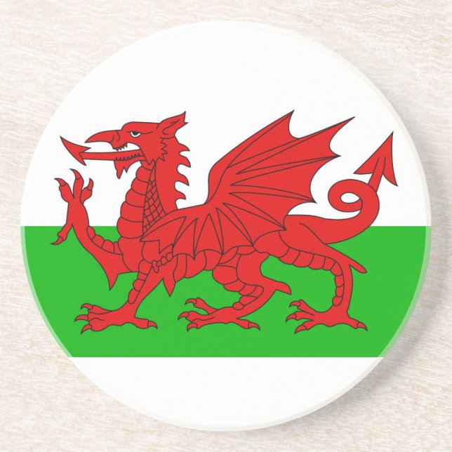 Welsh / Wales Flag - Cymru High Quality Image Coaster (Front)