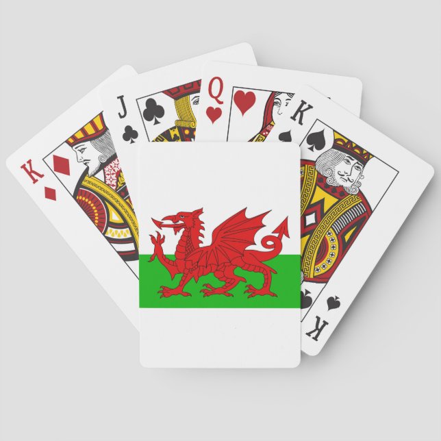 Welsh / Wales Flag - Cymru High Quality Image Playing Cards (Back)