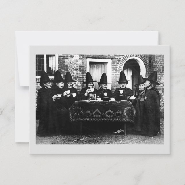 Welsh Witches Having Tea Crone Teatime   Invitation (Front)
