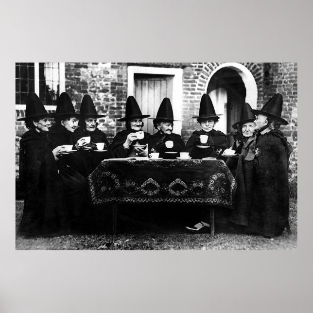 Welsh Witches Having Tea Crone Teatime   Poster (Front)
