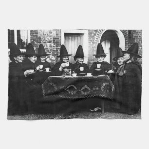 Welsh Witches Having Tea Crone Teatime           Towel