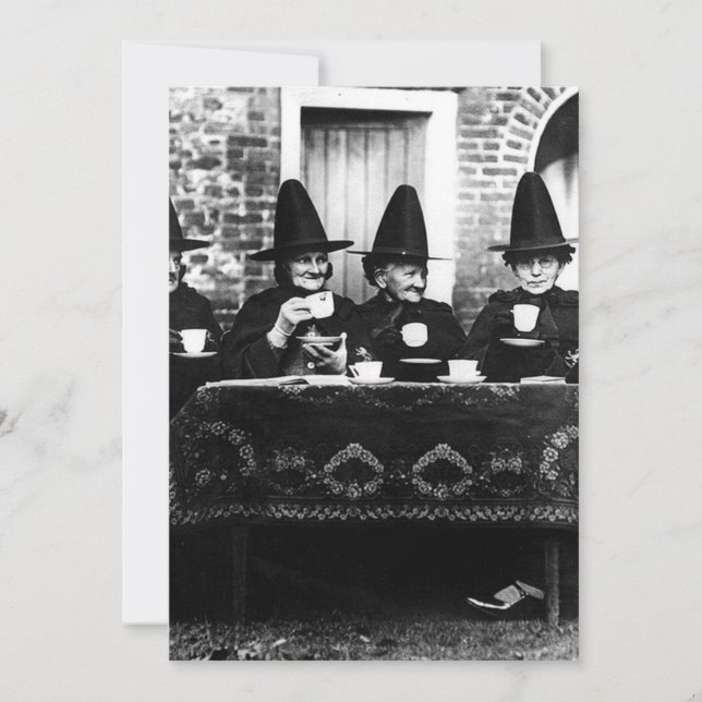 Welsh Witches - Tea Party Vintage Invitation (Front)