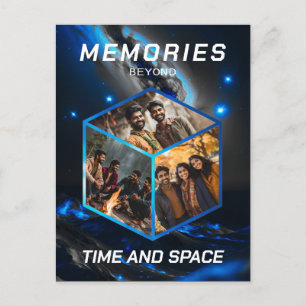 Weltraum 3D Foto Würfel Bilder Kollage Postcard