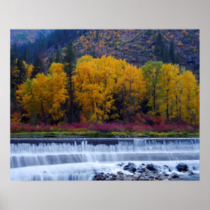 Wenatchee Dam in Autumn Poster