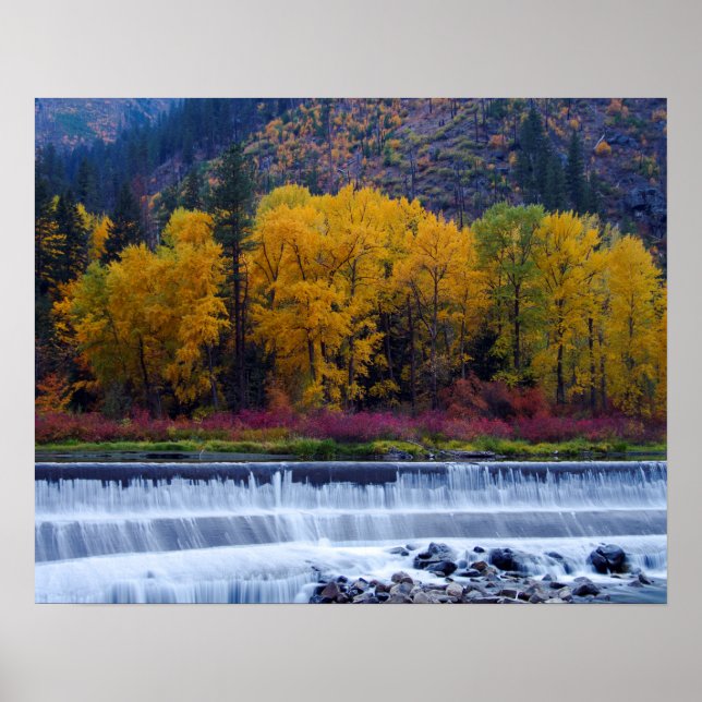 Wenatchee Dam in Autumn Poster (Front)