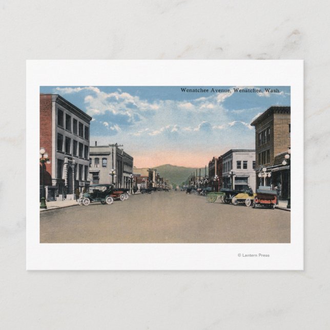 Wenatchee, WashingtonWenatchee Avenue Scene # 2 Postcard (Front)