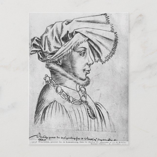 Wenceslaus I, first Duke of Luxembourg Postcard (Front)