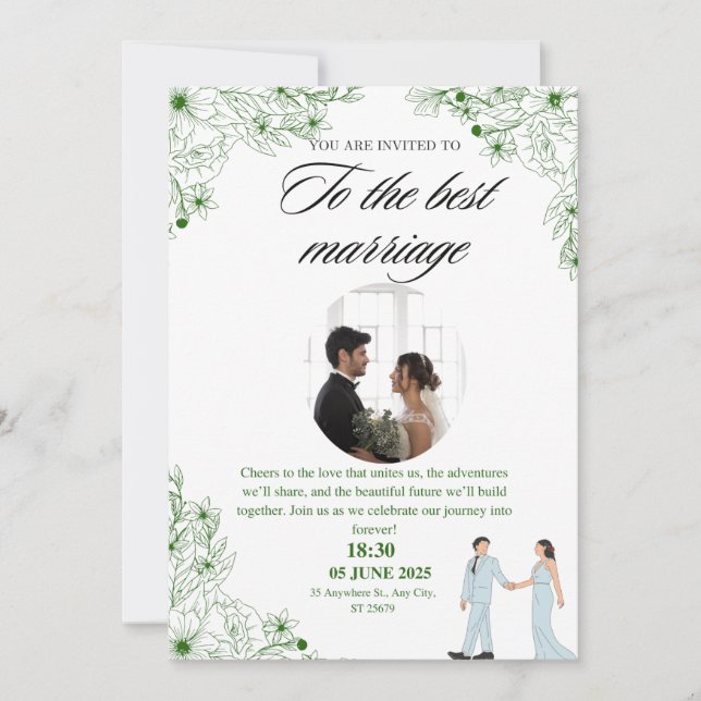 Wendding invitation with a great design (Front)