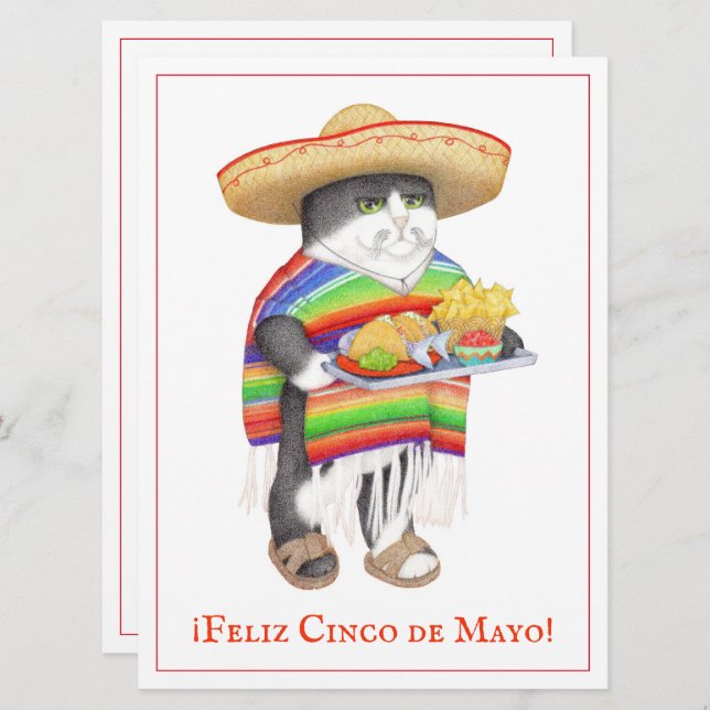 WENDELITO Cinco de Mayo 6.5x8.75 Flat Card (Front/Back)