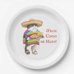 WENDELITO Cinco de Mayo 9" Round Paper Plate