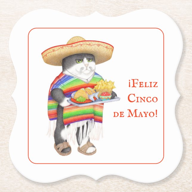WENDELITO Cinco de Mayo Bracket Paper Coaster (Front)