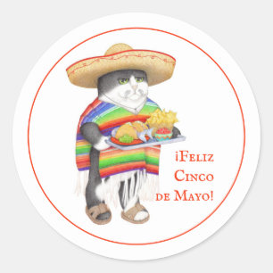 WENDELITO Cinco de Mayo Small Round Stickers