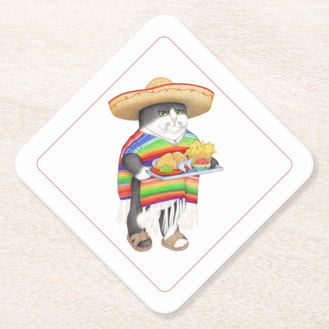 WENDELITO Diamond Paper Coaster (Front)