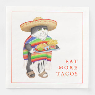 WENDELITO Eat More Tacos Standard Dinner Napkin