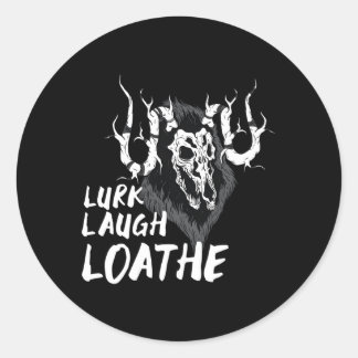 Wendigo Lurk Laugh Loathe Classic Round Sticker
