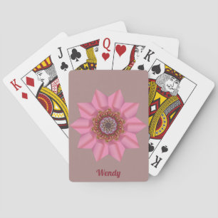 ~ WENDY ~ 3D Pink Star Design  ~ Original Playing Cards