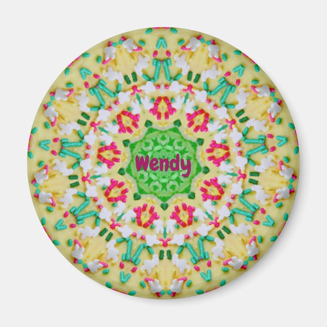 WENDY ~CANDY MAN  Personalized Easter Pattern ~  Magnet (Front)