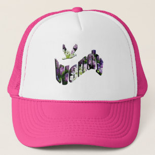 Wendy, Name, Floral Logo, Trucker Hat