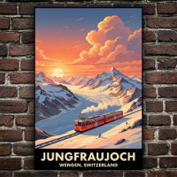 Wengen, Switzerland: 1960s Vintage Travel Poster