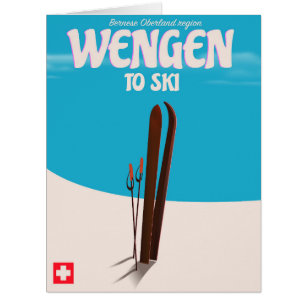 Wengen, Switzerland, Ski Poster