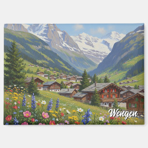Wengen Switzerland Travel Magnet