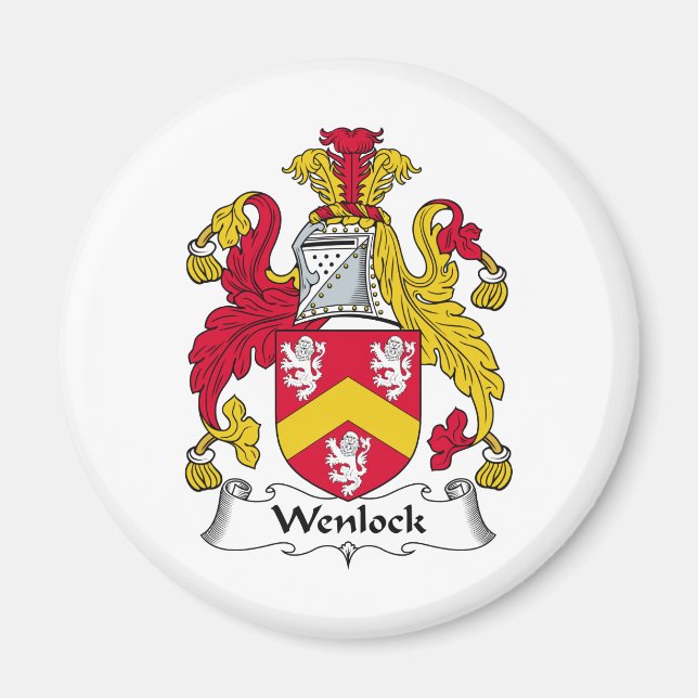 Wenlock Family Crest Magnet (Front)
