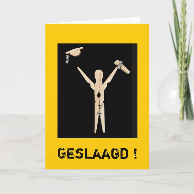 Wenskaart geslaagd card (Front)