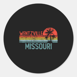 Wentzville Missouri Funny Usa City Trip Home Roots Classic Round Sticker