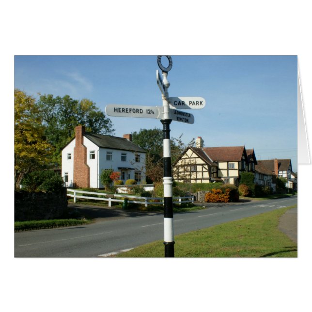 Weobley Village Sign Post (Front Horizontal)