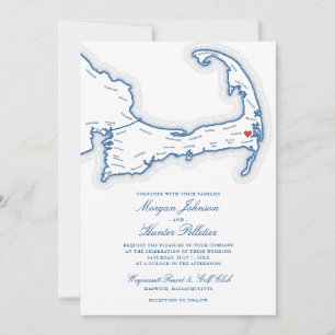 Wequassett Resort and Golf Club Wedding  Invitation