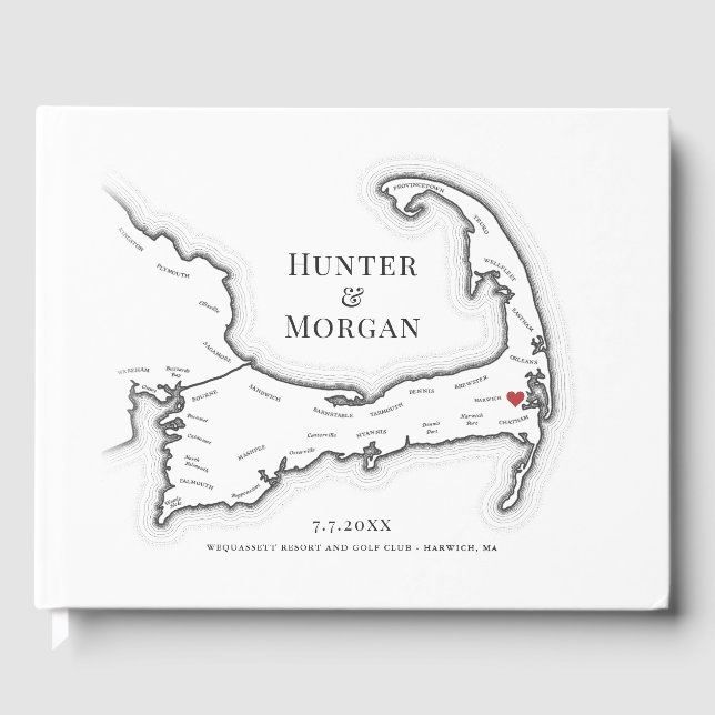 Wequassett Resort Cape Cod Wedding Guest Book (Front)