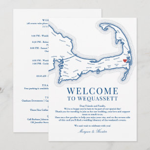 Wequassett Resort Wedding Weekend Itinerary Thank You Card