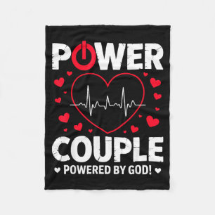 Wer Couple Christian Couples Matching Valentines D Fleece Blanket