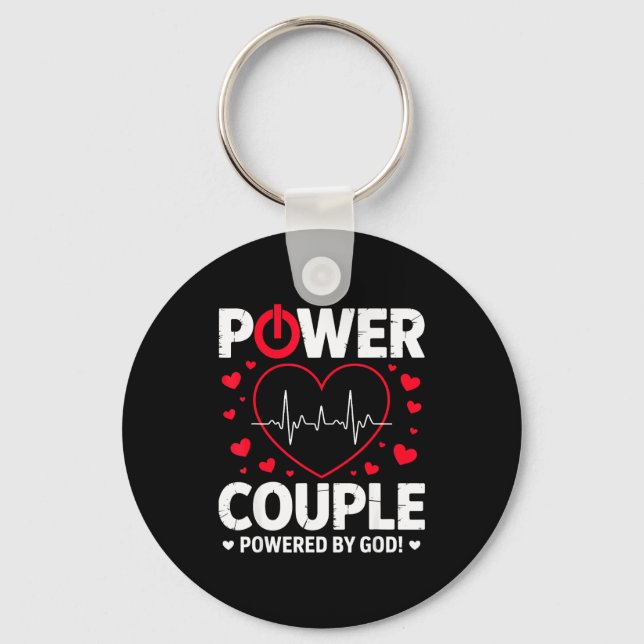 Wer Couple Christian Couples Matching Valentines D Key Ring (Front)