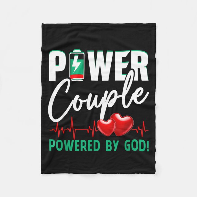 Wer Couple Wered-by God Christian Couples Valentin Fleece Blanket (Front)