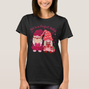 We're A Perfect Match Happy Valentine's Day Couple T-Shirt