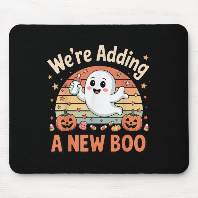 Were Adding A New Boo Ghost Halloween Pregnant Ann Mouse Pad (Front)