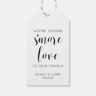We're Adding S'more Love To Our Family Baby Shower Gift Tags