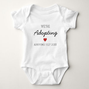 We're Adopting Baby / Child announcement Heart Baby Bodysuit