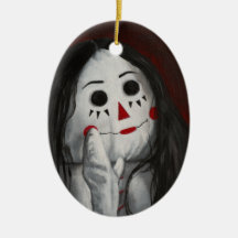 We're All Dolls Here II Ceramic Ornament