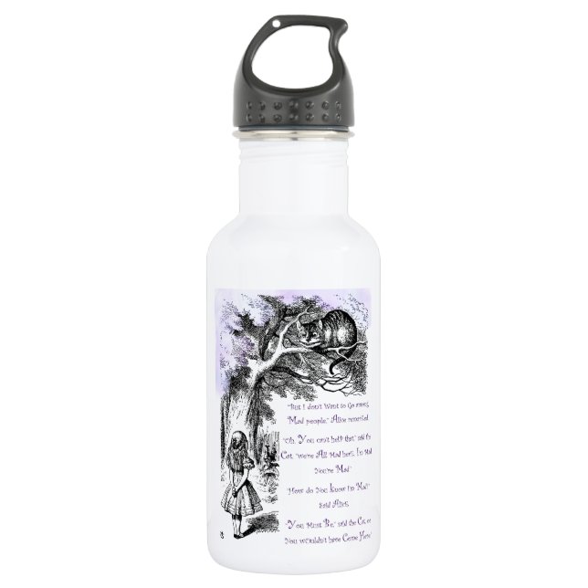 We're All Mad Here 532 Ml Water Bottle (Front)
