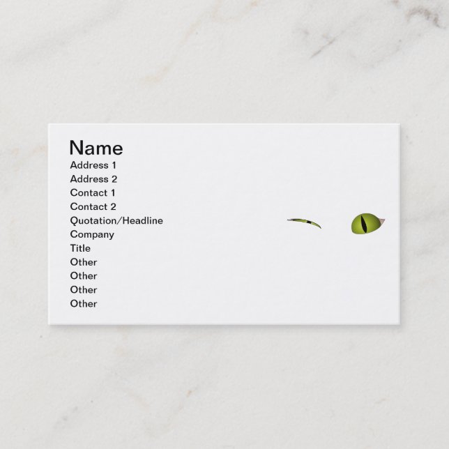 We're All Mad Here Business Card (Front)