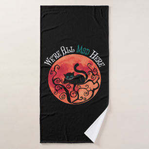 We're All Mad Here - Cheshire Cat Full Moon Bath Towel