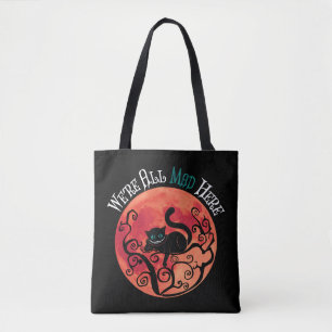 We're All Mad Here - Cheshire Cat Full Moon Tote Bag