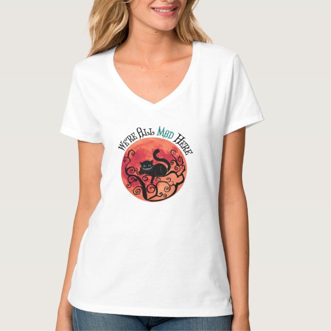 We're All Mad Here - Cheshire Cat T-Shirt (Front)
